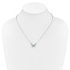 14k White Gold 1/3 carat Diamond and Turquoise Butterfly 18 inch Necklace