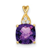 Cushion Gemstone & Diamond Pendants