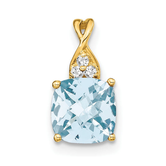 Cushion Gemstone & Diamond Pendants