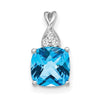 Cushion Gemstone & Diamond Pendants