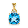 Cushion Gemstone & Diamond Pendants
