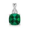 Cushion Gemstone & Diamond Pendants