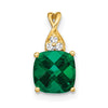 Cushion Gemstone & Diamond Pendants