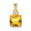 Cushion Gemstone & Diamond Pendants