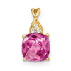 Cushion Gemstone & Diamond Pendants