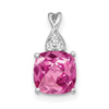 Cushion Gemstone & Diamond Pendants