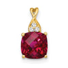 Cushion Gemstone & Diamond Pendants