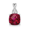 Cushion Gemstone & Diamond Pendants