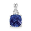 Cushion Gemstone & Diamond Pendants