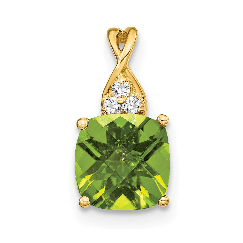 Cushion Gemstone & Diamond Pendants