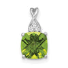 Cushion Gemstone & Diamond Pendants