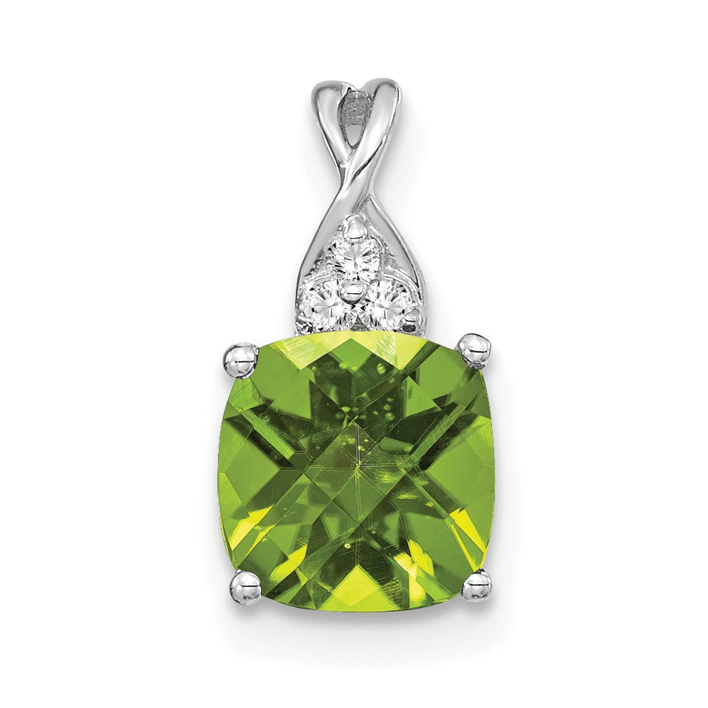 Cushion Gemstone & Diamond Pendants