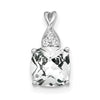 Cushion Gemstone & Diamond Pendants