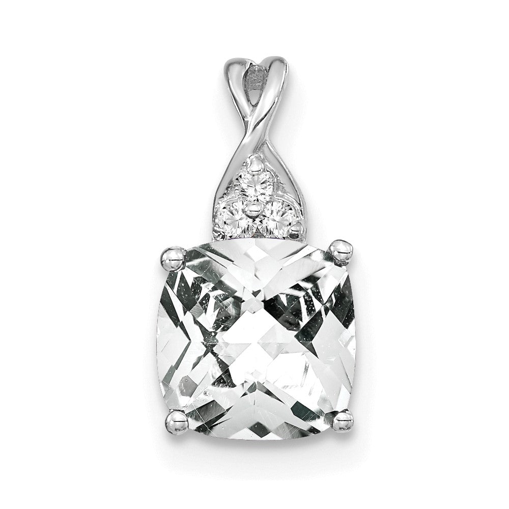 Cushion Gemstone & Diamond Pendants