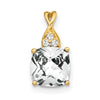 Cushion Gemstone & Diamond Pendants