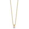 14kw Round Lab Grown Diamond Solitaire Necklace