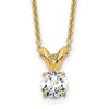 14kw Round Lab Grown Diamond Solitaire Necklace
