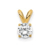14ky Round Lab Grown Diamond Solitaire Pendant