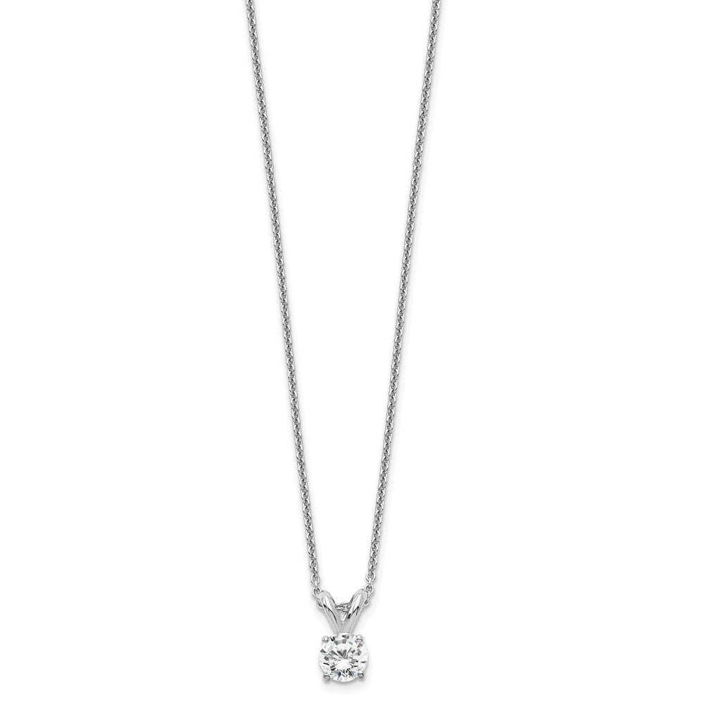 14kw Round Lab Grown Diamond Solitaire Necklace