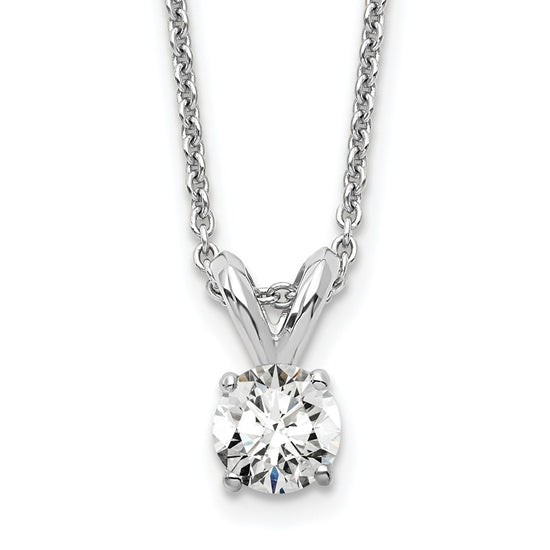 14kw Round Lab Grown Diamond Solitaire Necklace