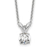 14kw Round Lab Grown Diamond Solitaire Necklace