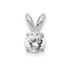 14ky Round Lab Grown Diamond Solitaire Pendant