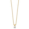 14kw Round Lab Grown Diamond Solitaire Necklace