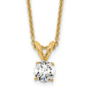 14kw Round Lab Grown Diamond Solitaire Necklace