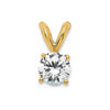 14ky Round Lab Grown Diamond Solitaire Pendant
