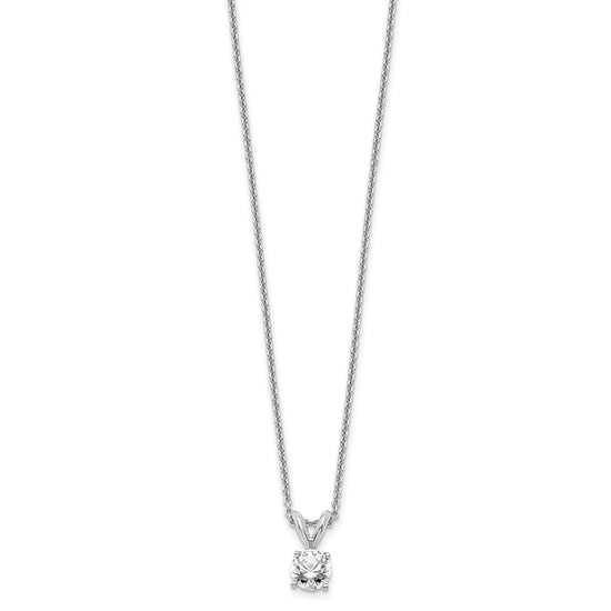 14kw Round Lab Grown Diamond Solitaire Necklace