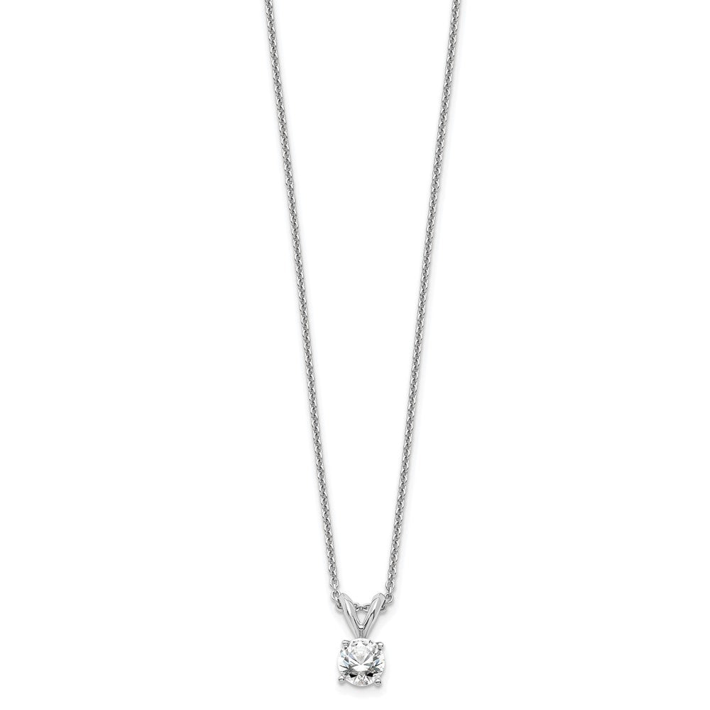 14kw Round Lab Grown Diamond Solitaire Necklace