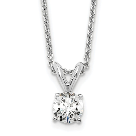 14kw Round Lab Grown Diamond Solitaire Necklace