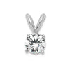 14ky Round Lab Grown Diamond Solitaire Pendant