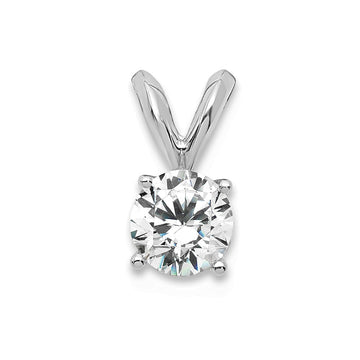 14ky Round Lab Grown Diamond Solitaire Pendant