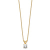 14kw Round Lab Grown Diamond Solitaire Necklace