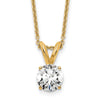 14kw Round Lab Grown Diamond Solitaire Necklace