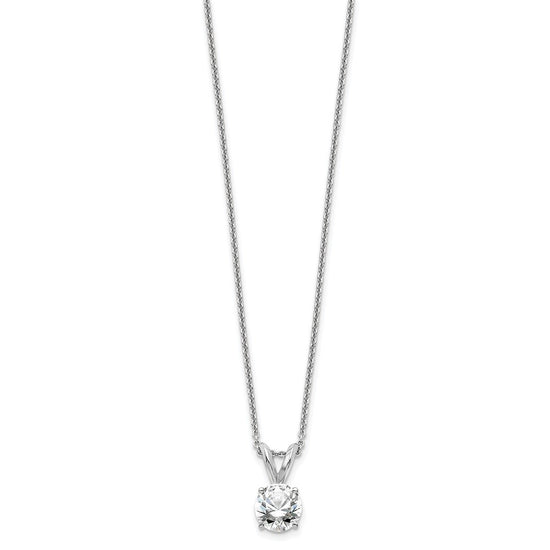 14kw Round Lab Grown Diamond Solitaire Necklace
