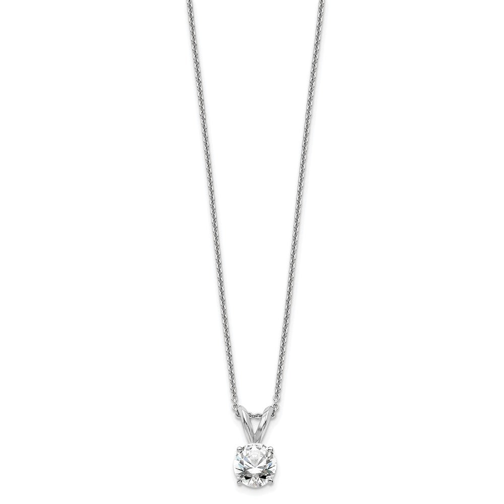 14kw Round Lab Grown Diamond Solitaire Necklace