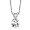 14kw Round Lab Grown Diamond Solitaire Necklace