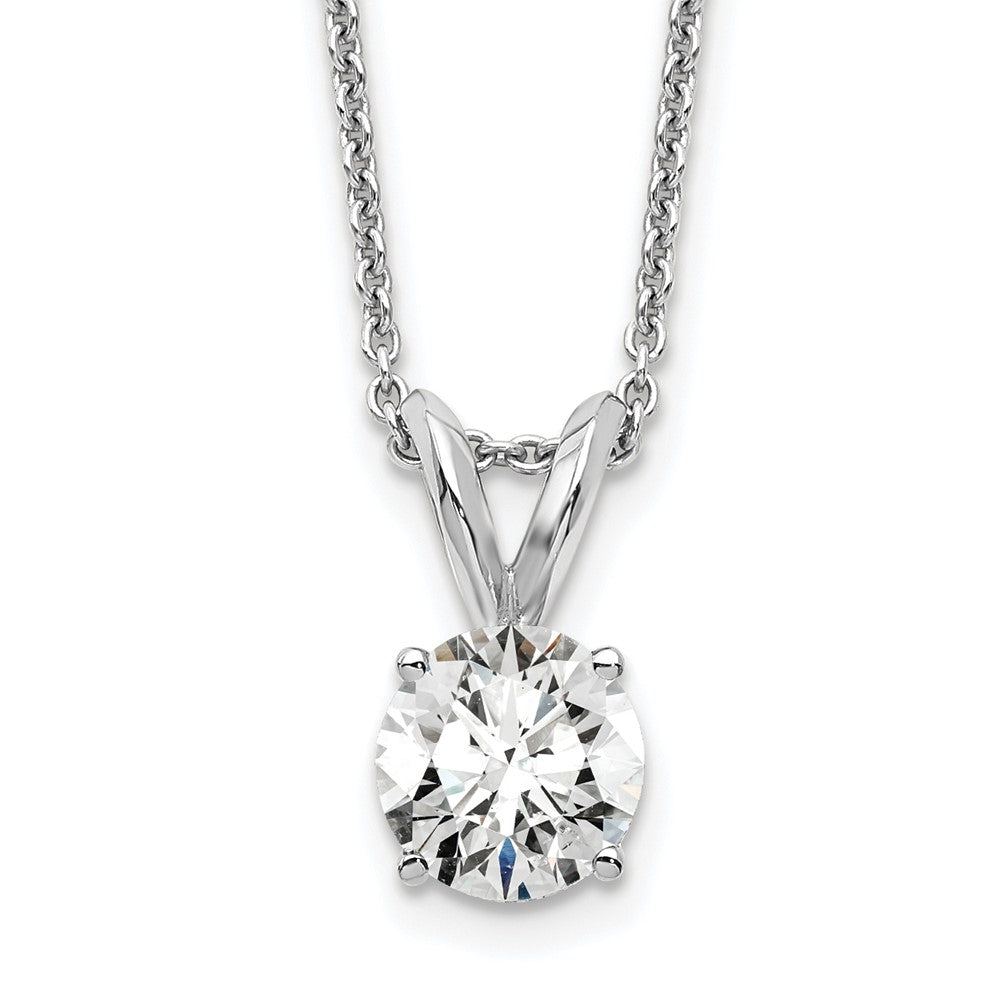 14kw Round Lab Grown Diamond Solitaire Necklace