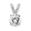 14ky Round Lab Grown Diamond Solitaire Pendant