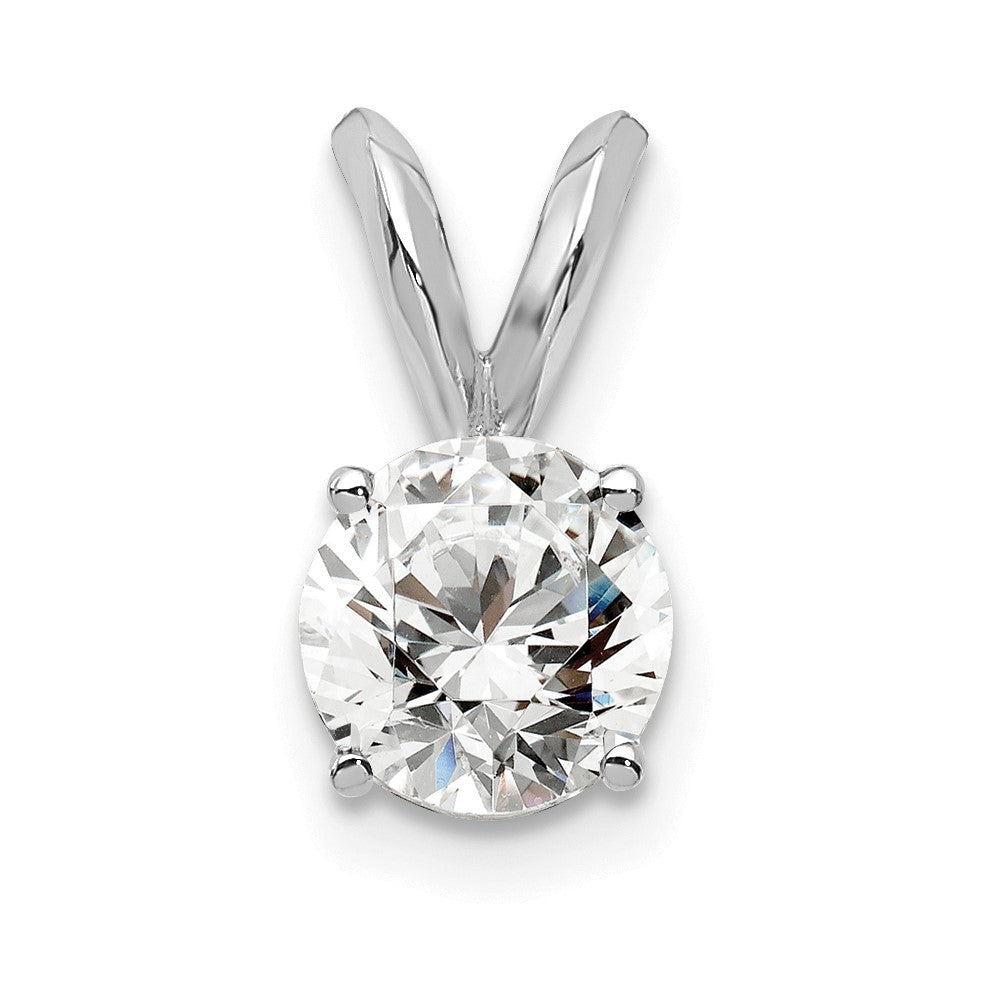14ky Round Lab Grown Diamond Solitaire Pendant