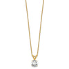 14kw Round Lab Grown Diamond Solitaire Necklace