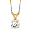 14kw Round Lab Grown Diamond Solitaire Necklace