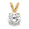 14ky Round Lab Grown Diamond Solitaire Pendant