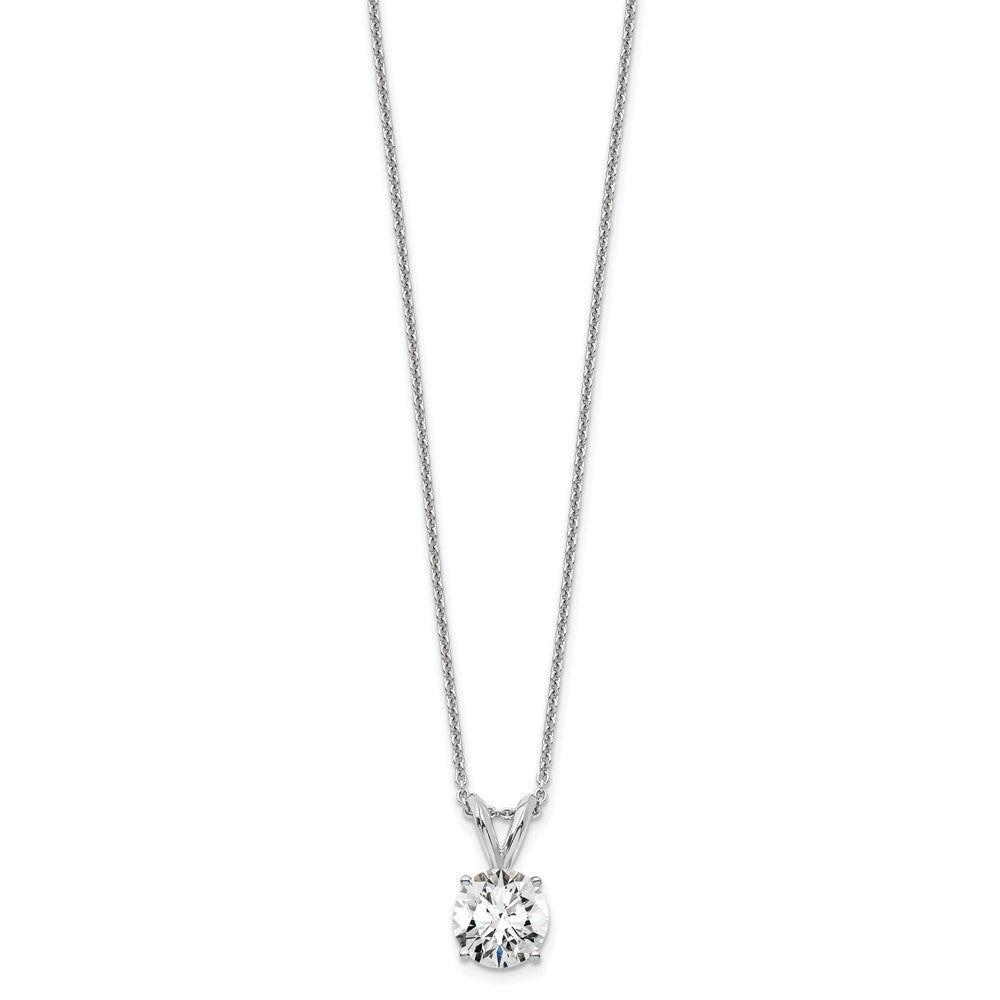 14kw Round Lab Grown Diamond Solitaire Necklace