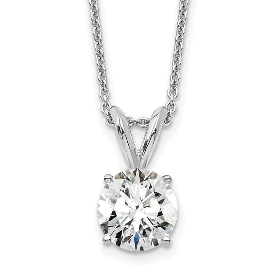 14kw Round Lab Grown Diamond Solitaire Necklace