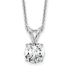 14kw Round Lab Grown Diamond Solitaire Necklace