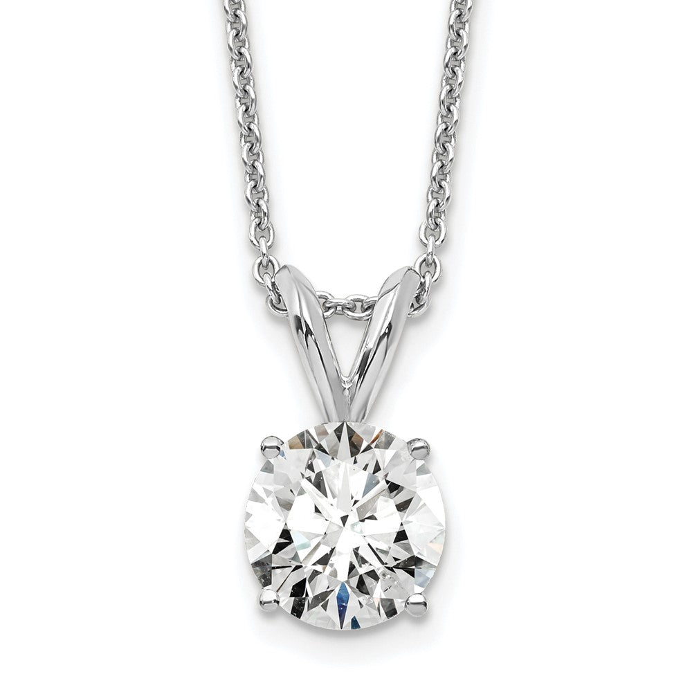 14kw Round Lab Grown Diamond Solitaire Necklace