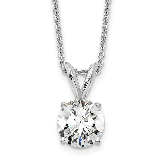 14kw Round Lab Grown Diamond Solitaire Necklace